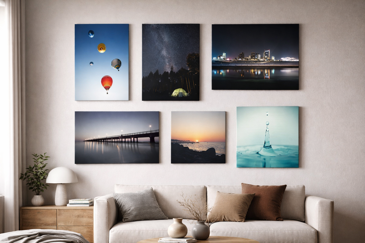 A curated wall set in a premium living space